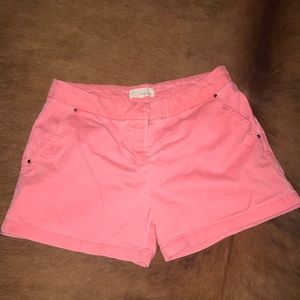 Women’s bright orange dress shorts